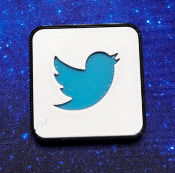 Twitter Bird Logo (Multicolor + Monocolor) 3d model