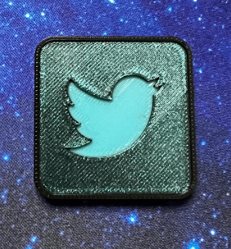 Twitter Bird Logo (Multicolor + Monocolor) 3d model