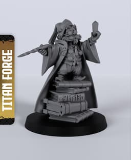 Gnome Wizard - With Free Dragon - 5e DnD Inspired for RPG and Wargamers 3d model