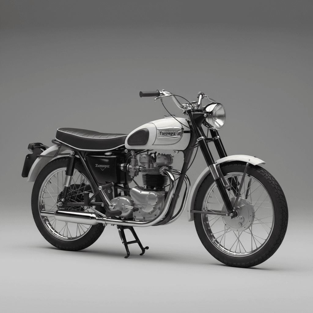 Triumph TigerCub Vintage Motorcycle 3d model