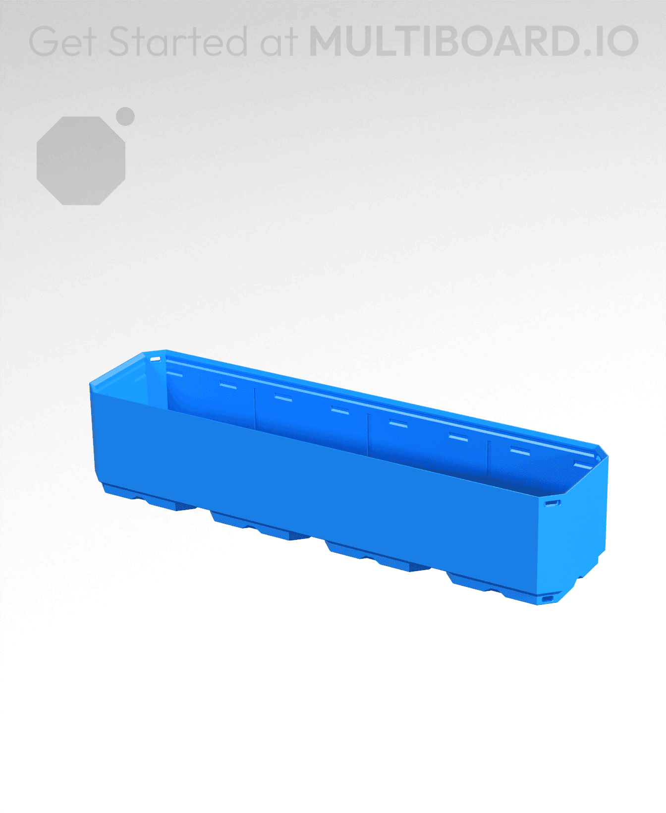 4x1x0.75 CU - Simple Walls - Multibin Shell 3d model