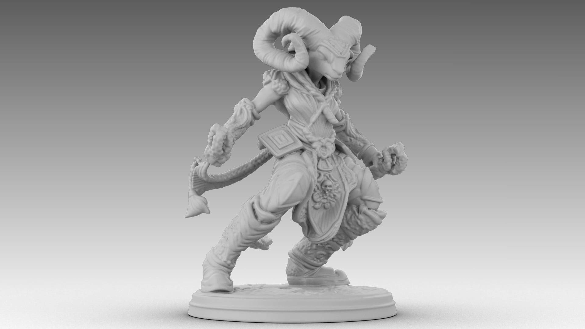 Ivory Horned Sentinel 3d model