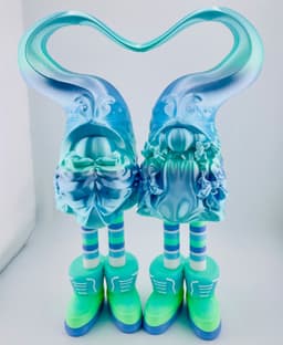 Fancy Long Legs Double Heart Gnomes 3d model
