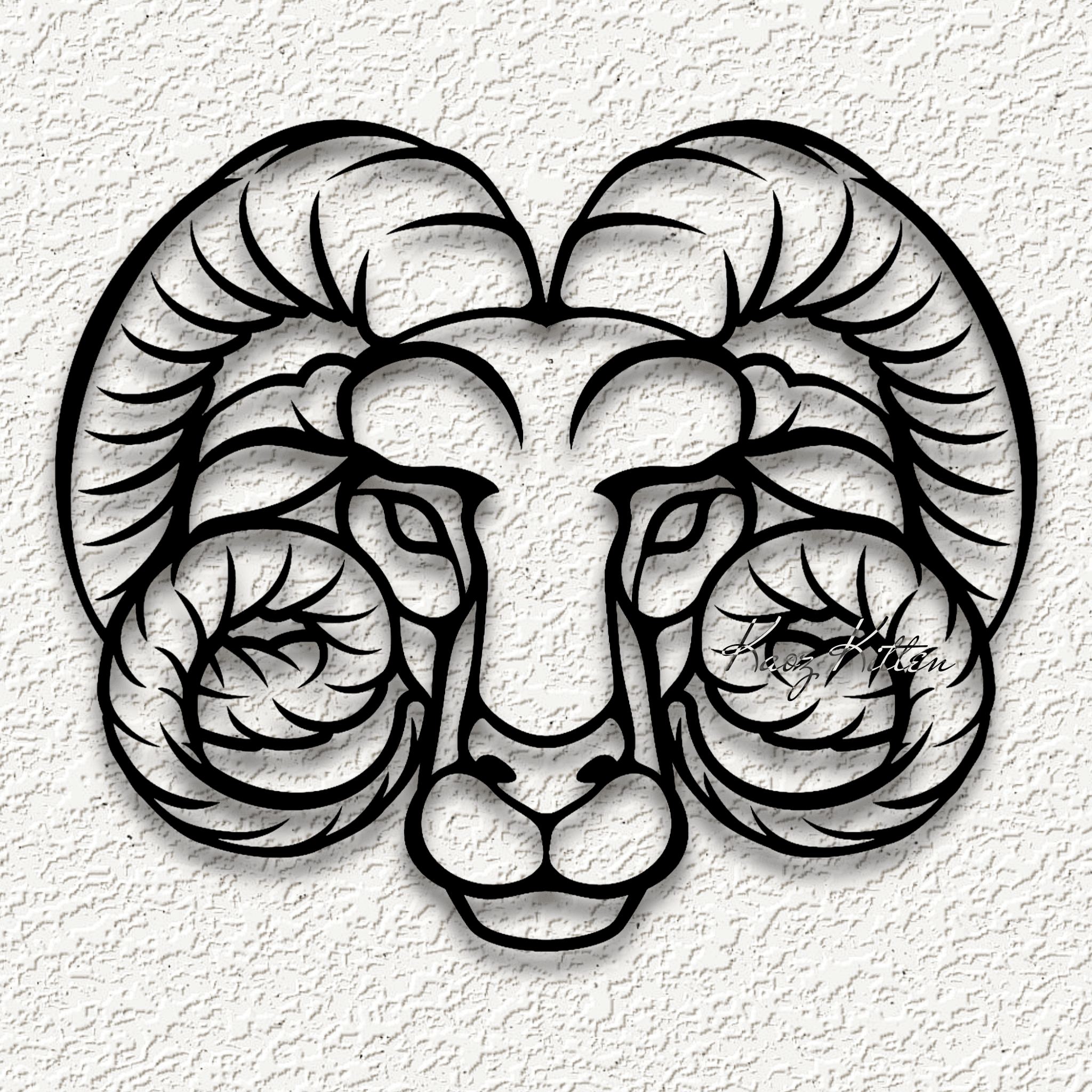 zodiac aries wall art astrological home decor 3d model