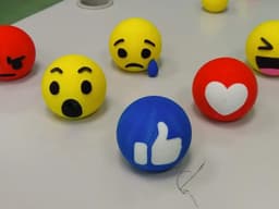 Facebook Reactions - No Multicolor System 3d model