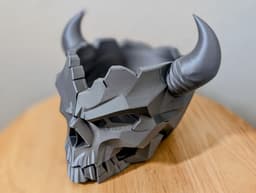 Horned Skull Catchall Organizer Bowl 3d model
