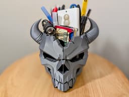 Horned Skull Catchall Organizer Bowl 3d model