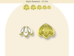 Snowdrops 02 Clay Cutter for Polymer Clay | Digital STL File | Clay Tools | 5 Sizes Clay Cutters 3d model