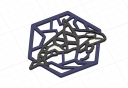 Geometric Orca Coasters 3d model