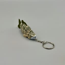 Flexy Crappie Fish Keychain - Articulating Crappie Fish 3d model