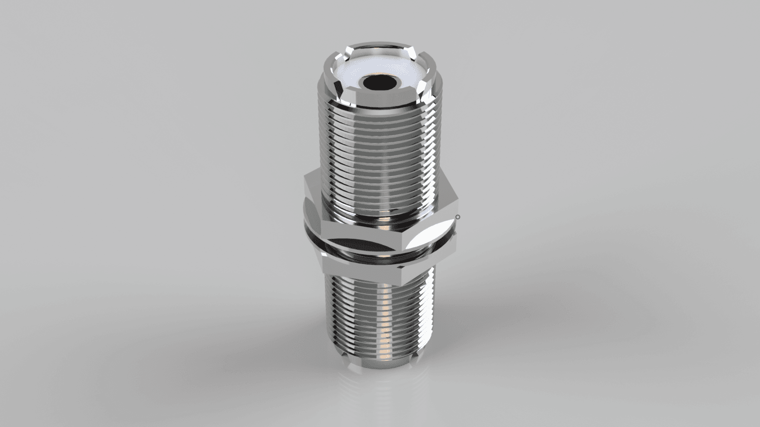 SO-239 Connector Panel Mount 3d model