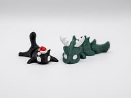 Mini Dragon 01 (Christmas Edition) 3d model