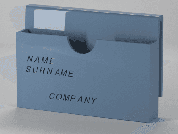 Business Card NAME SURNAME COMPANY  belt Holder.stl 3d model