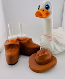 Cowboy Boots & Cowboy Hat Goose Gear for Porch Goose 3d model