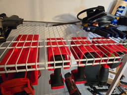 Power tool holder, Wire shelving click-on 3d model