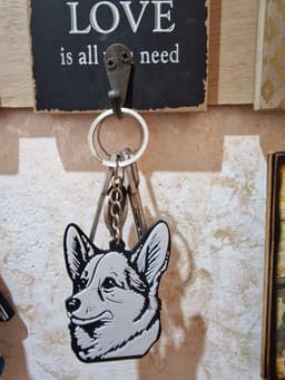 Corgi keychain 3d model