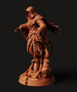 Shackled Wraith Statue | Ghostly Specter Sculpture | Dark Fantasy Undead Miniature | Gothic Horror 3d model