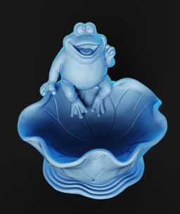 Happy Frog Lily Pad Planter STL | Decor 3D Print | Cute 3d model