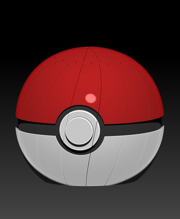 Pokeball Spiral Twist Fidget 3d model