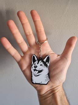 Shiba inu keychain 3d model