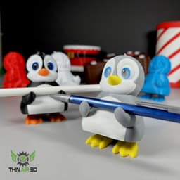 Standing Penguin Pencil Holder 3d model