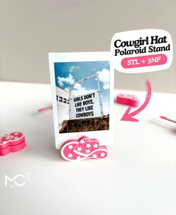 CowgirlHatPolaroidStand 3d model