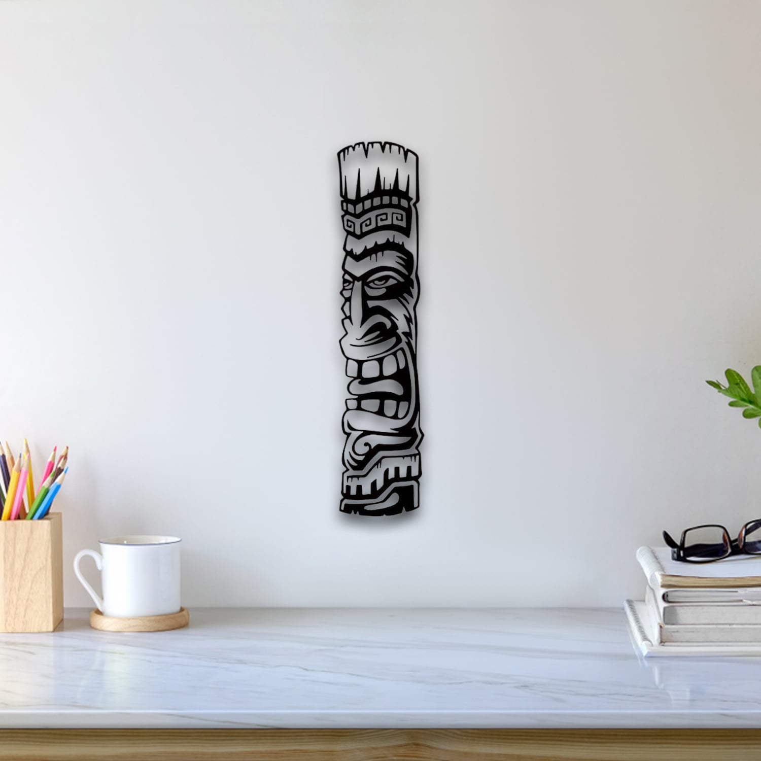 African Mask Wall Art 3d model