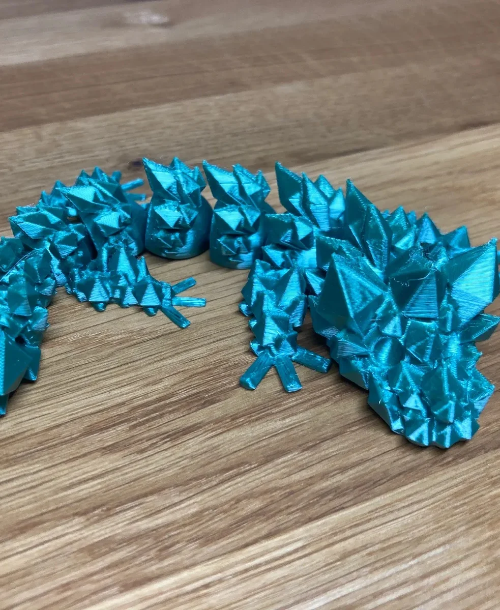 Print-in-Place Articulated flexi Baby-Kristall Drache 3d model