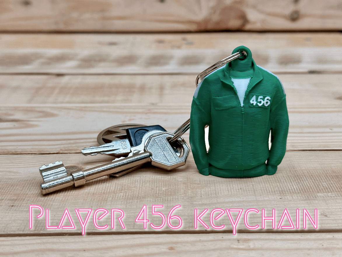 Player 456 Keychain (inspired by Squid Games) 3d model