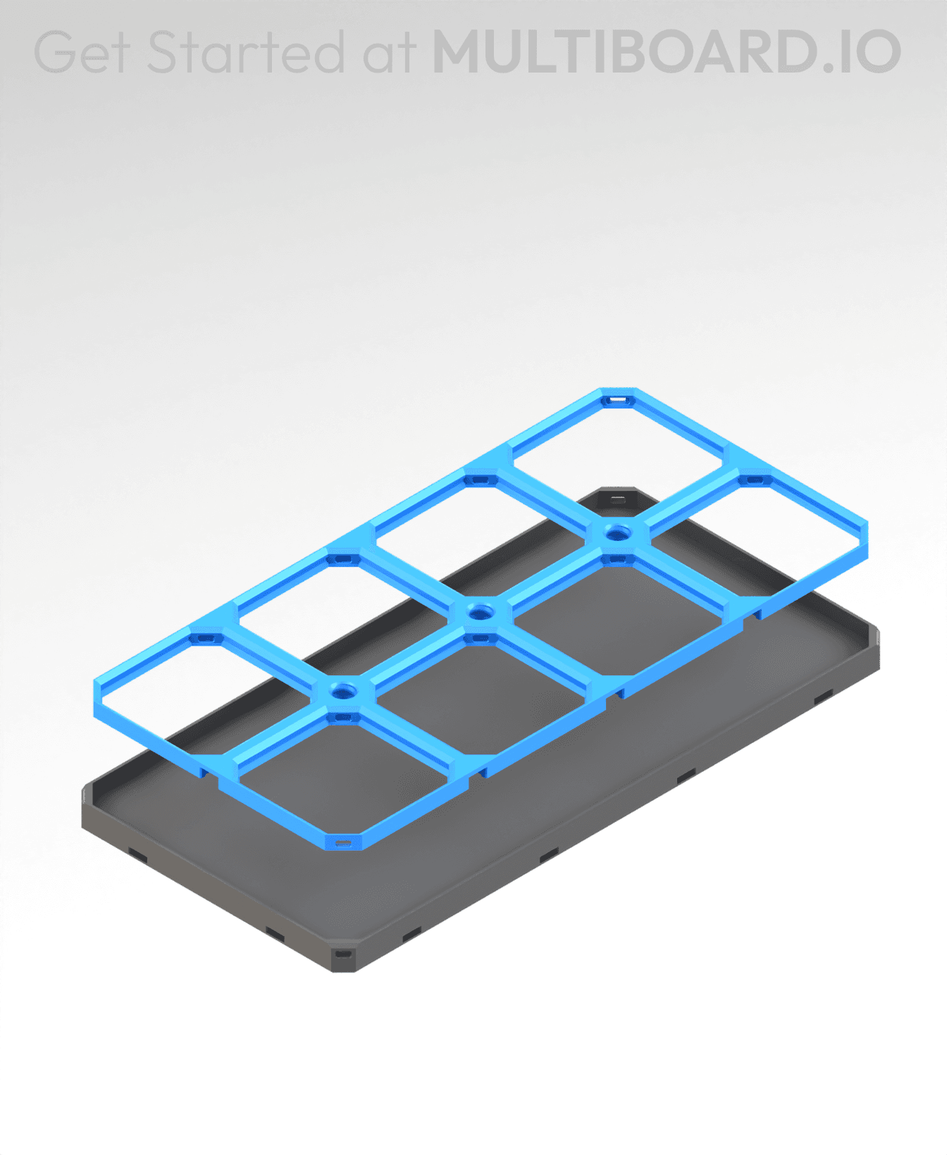 4x2 LU - Drop-In Multibin Panel 3d model