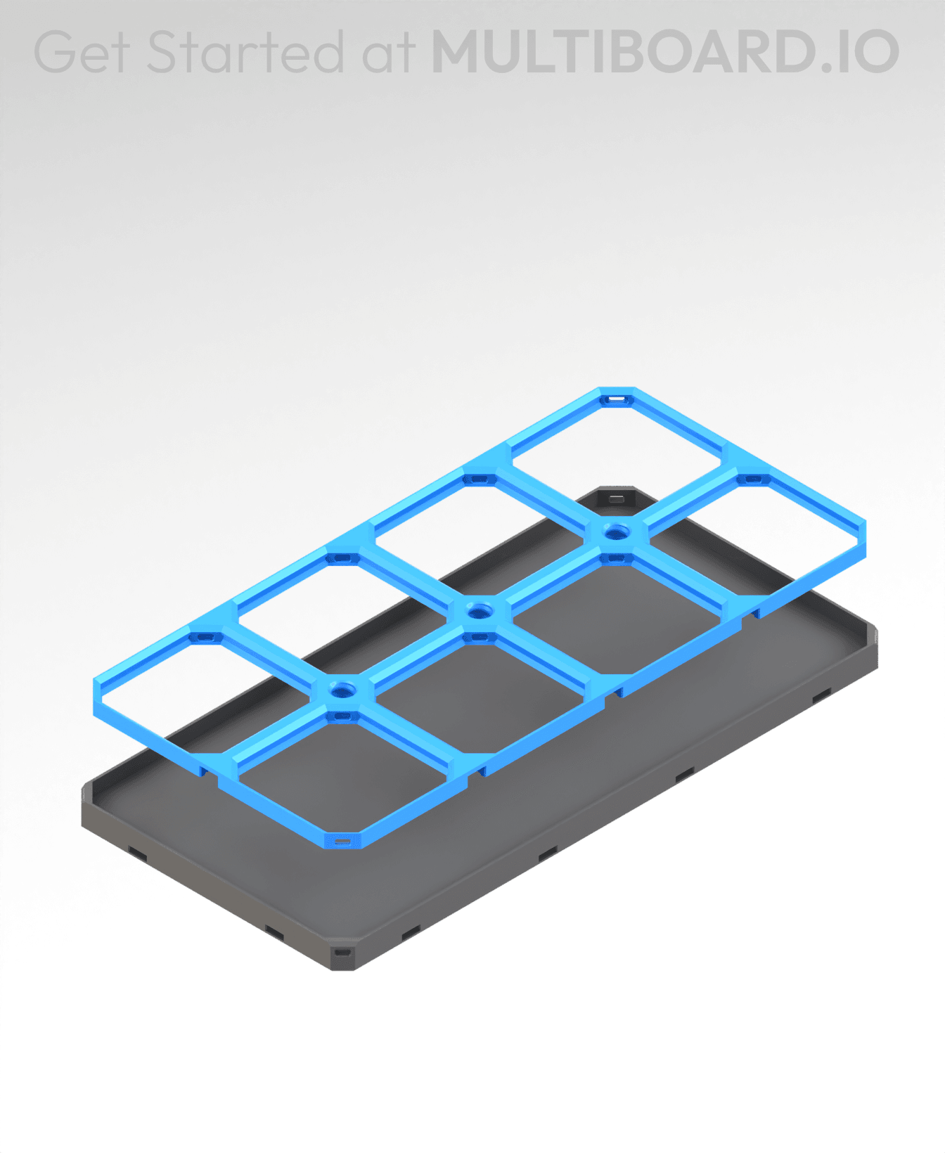 4x2 LU - Drop-In Multibin Panel 3d model