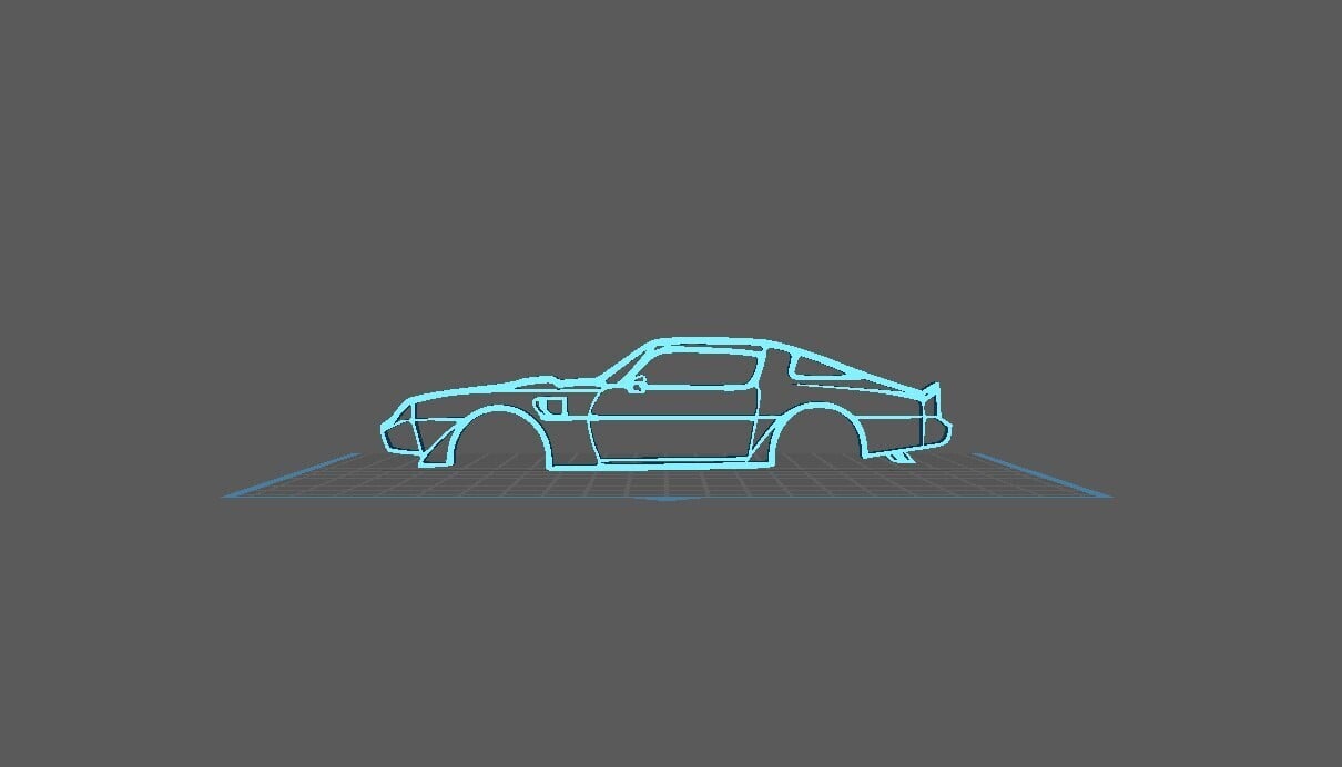 Pontiac - Transam Wall Art 3d model