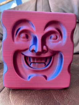 Table Trash Bin with a grinning Face 3d model
