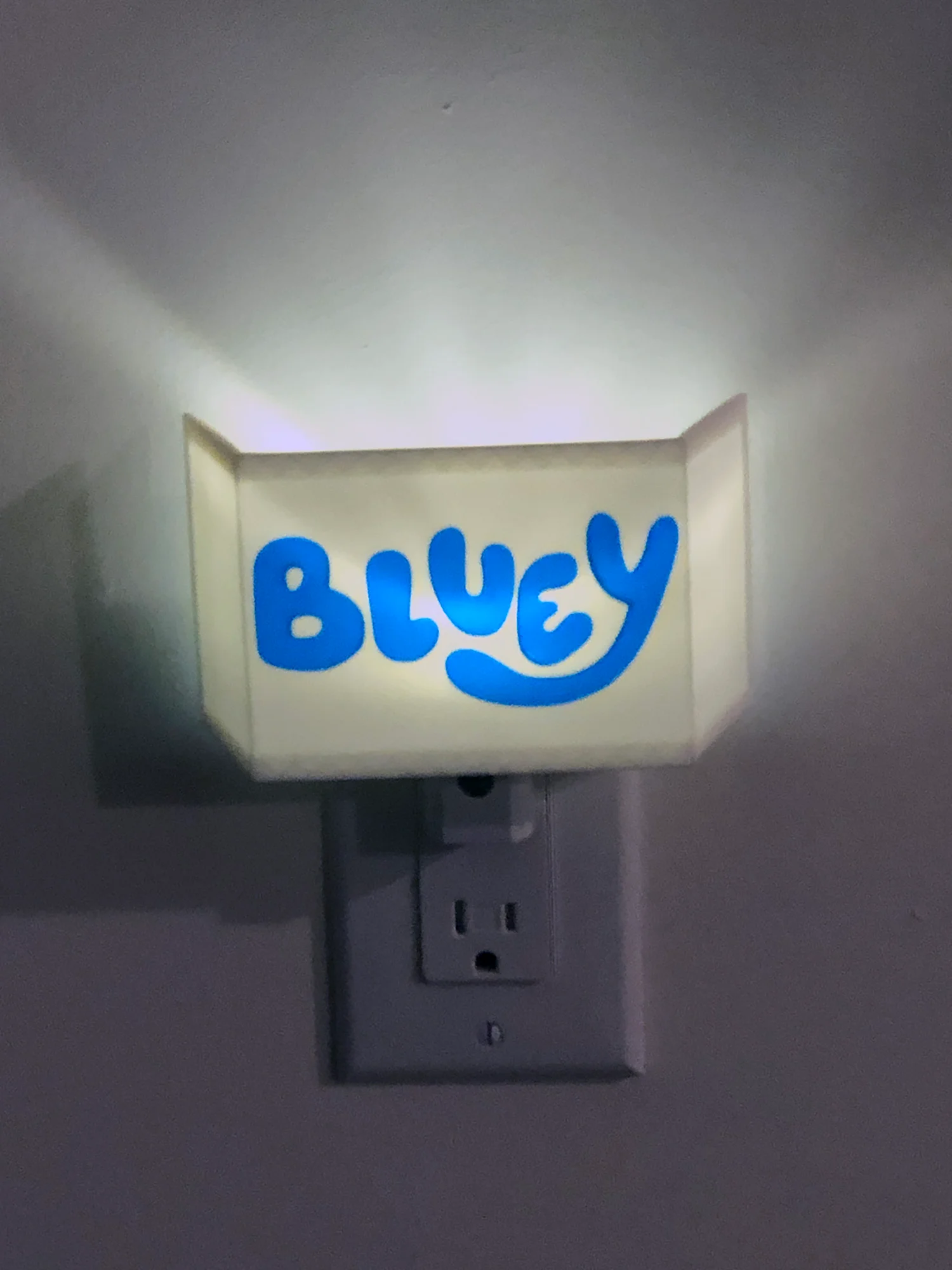 Bluey Logo Night Light 3d model