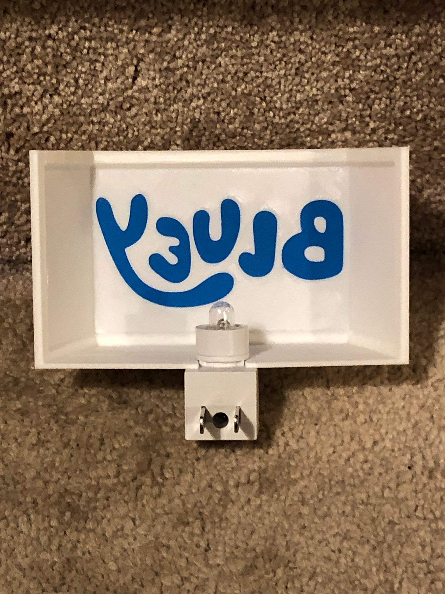 Bluey Logo Night Light 3d model