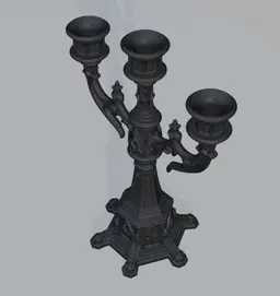 Gothic Candelabra 3d model
