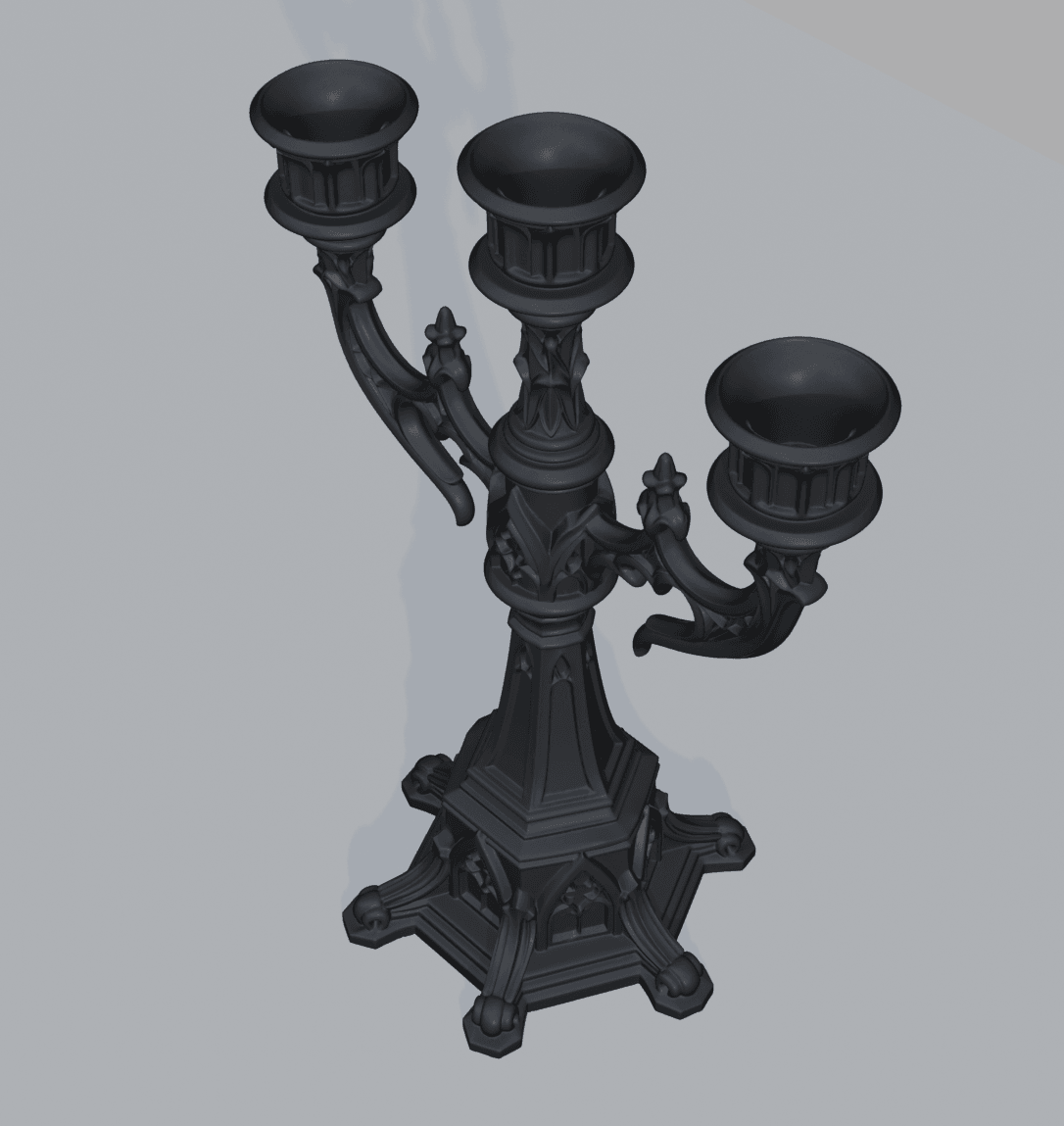 Gothic Candelabra 3d model