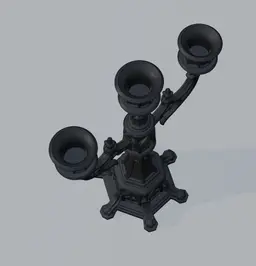 Gothic Candelabra 3d model