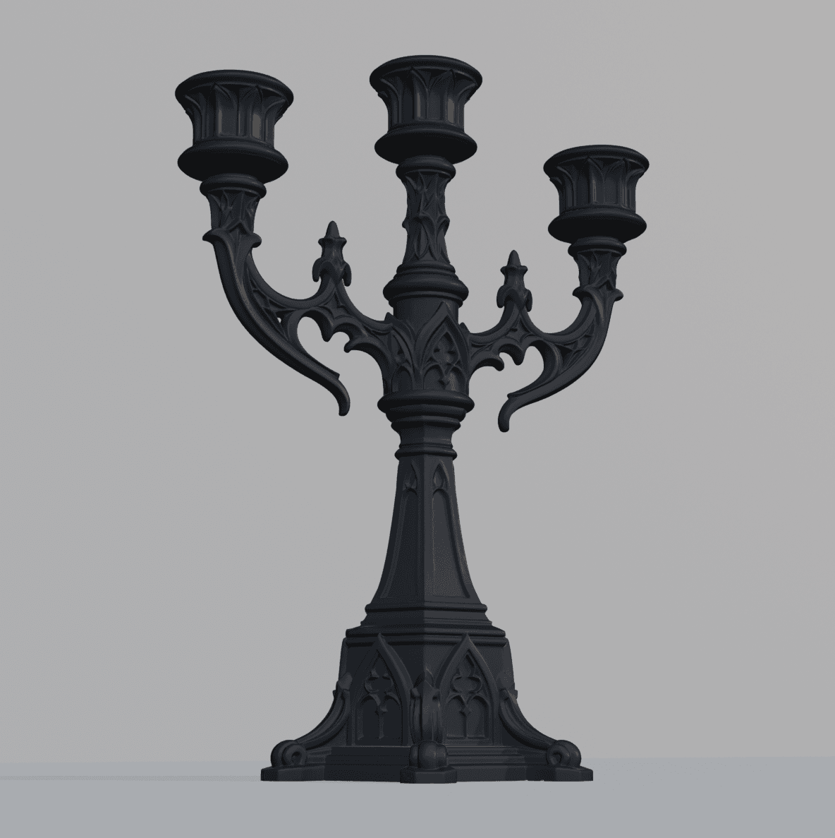 Gothic Candelabra 3d model