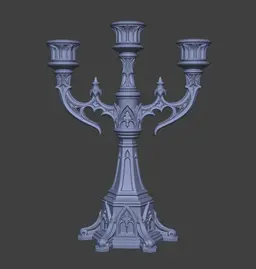 Gothic Candelabra 3d model