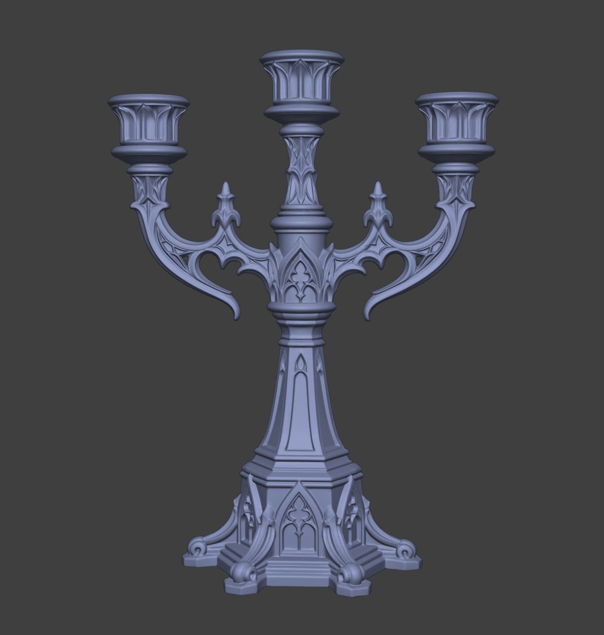 Gothic Candelabra 3d model