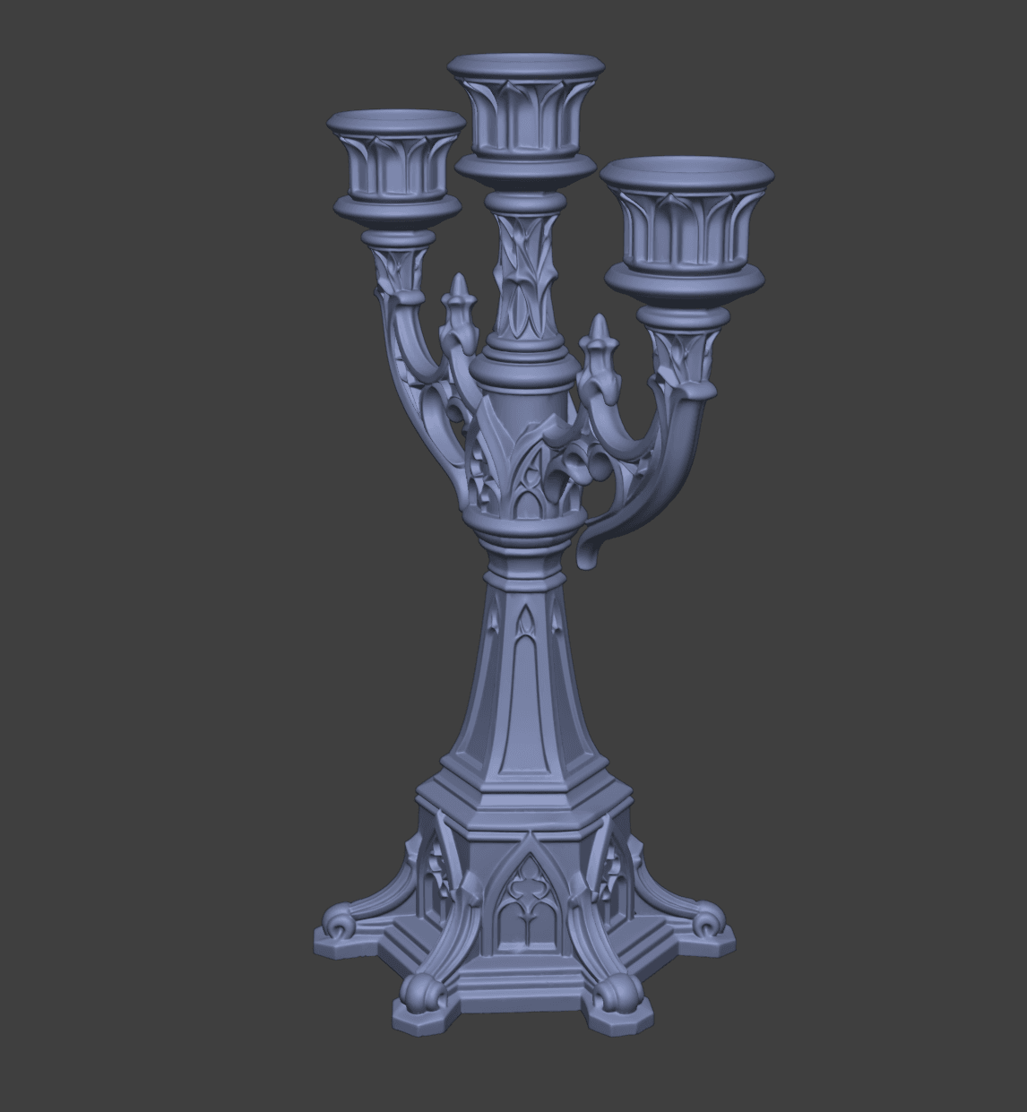 Gothic Candelabra 3d model