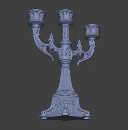 Gothic Candelabra 3d model