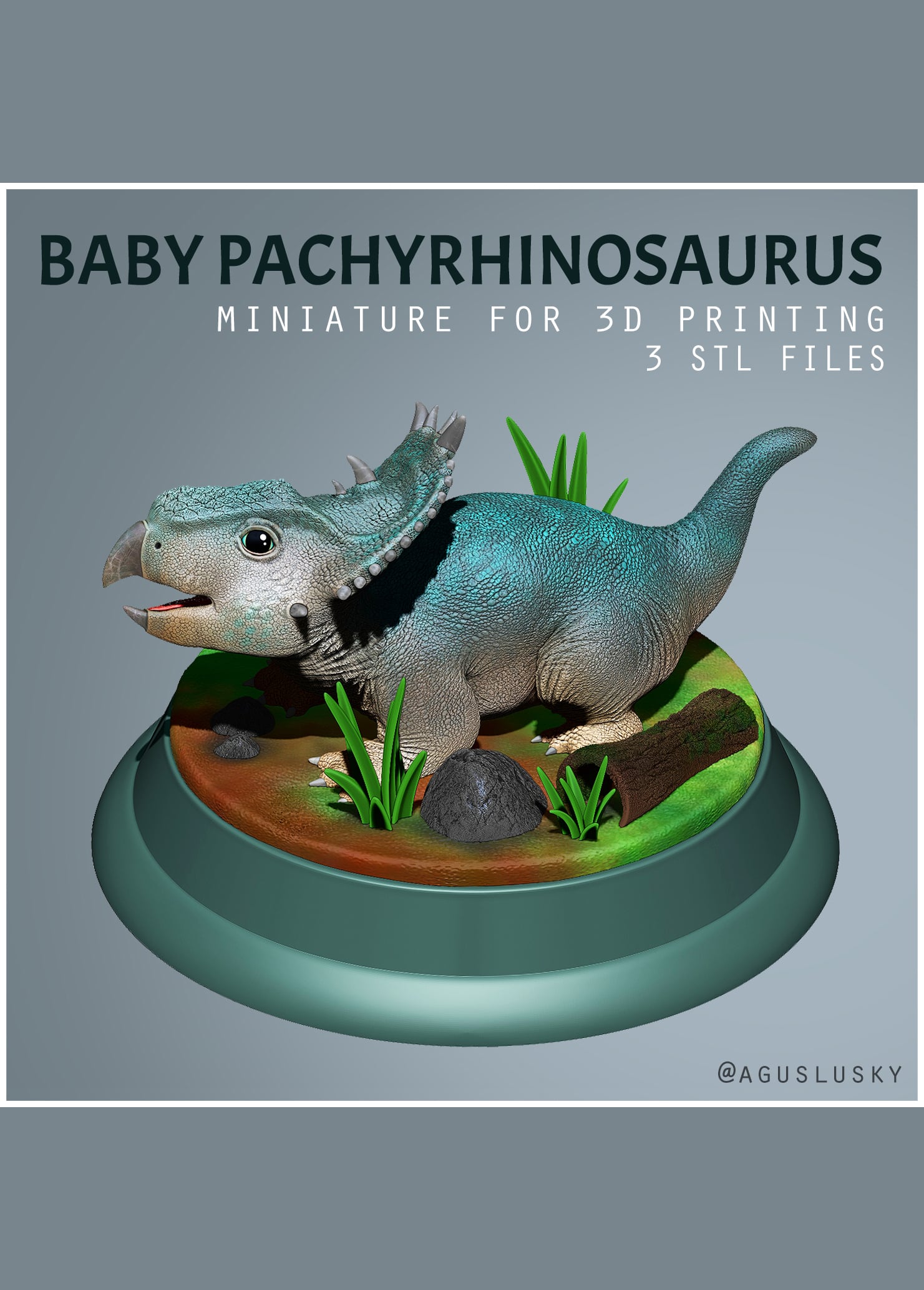 Baby Dinosaur Pachyrhinosaurus 3d model
