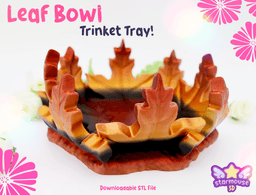 Leaf Bowl Trinket Tray + Tiny Snails 3d model