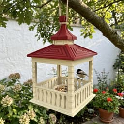 Bird Feeder: High-Detail Multi-Part Garden Decor 3d model