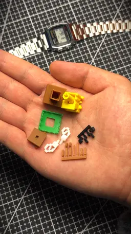 Blocky Bee Keycap | Wings Flap When You Press 3d model