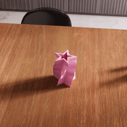 Geometric Star Silhouette Vase 3d model