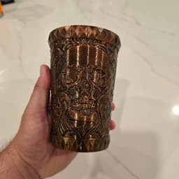 Pint Glass Koozie - Ornate Skull 3d model