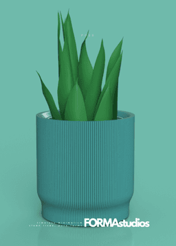 Planter with drip tray - FORMAstudios P020 3d model